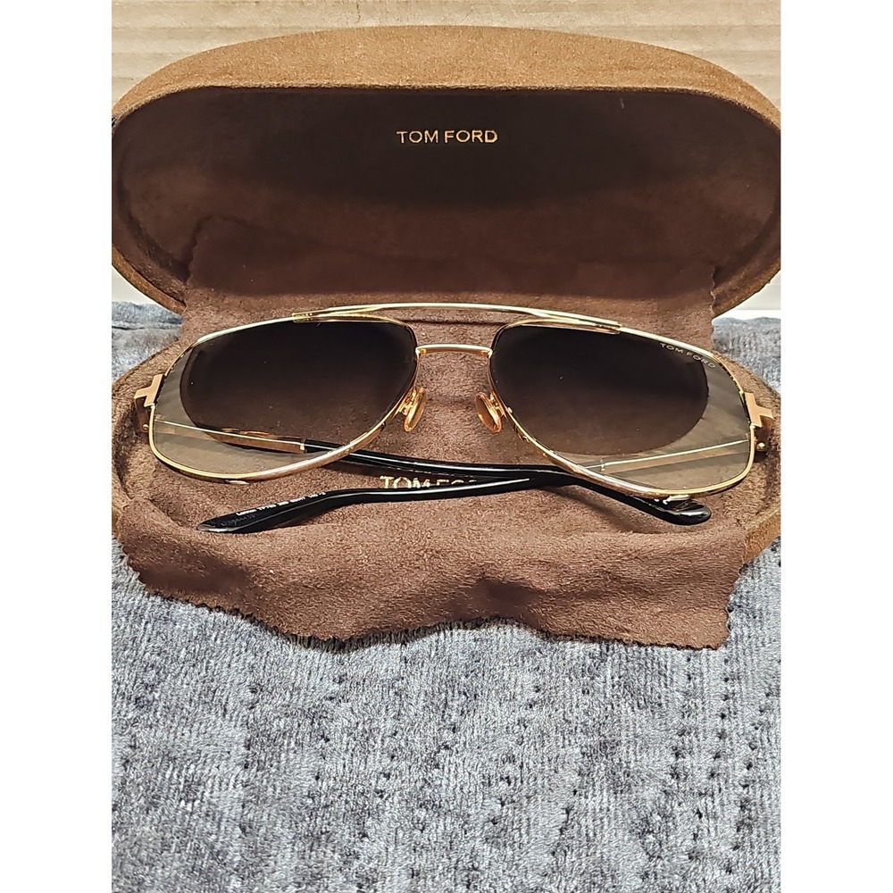 TOM FORD LENNOX TF783 28B  Black & Gold Sunglasses (62-17/140)